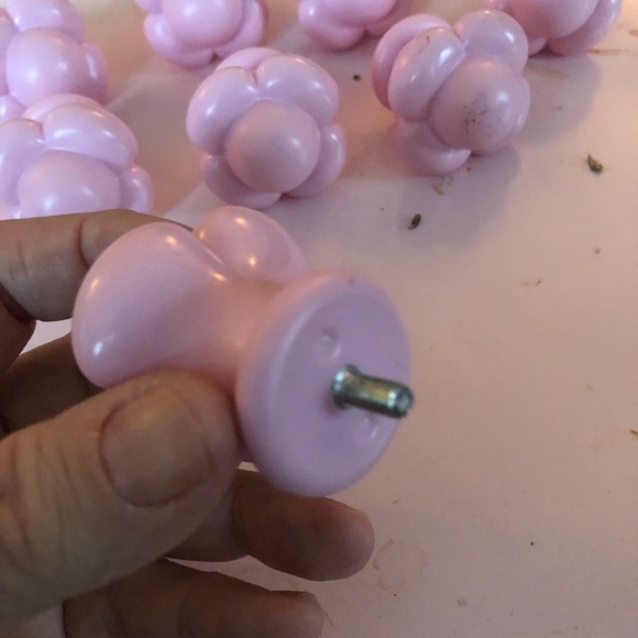 Ikea Skulptur Pink Porcelain Curtain Rod Finial . Could be used as handles-used - Picture 5 of 13